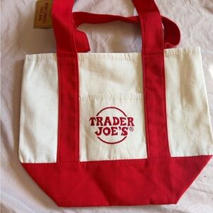 Red and White Mini Tote Bag